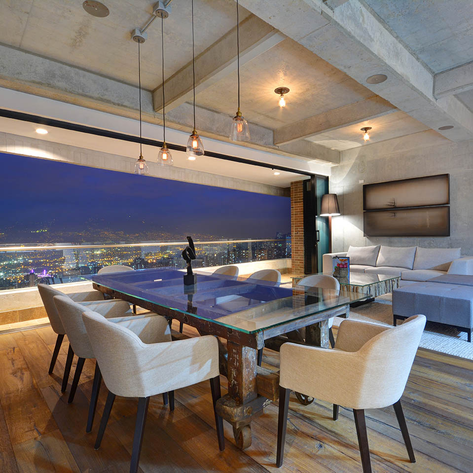 Luxury Medellin Penthouse Living Room