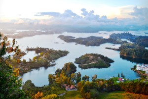 View from Guatape Antioquia Colombia