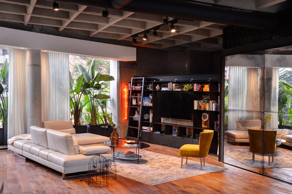 Living Room in Luxury Loft Medellin