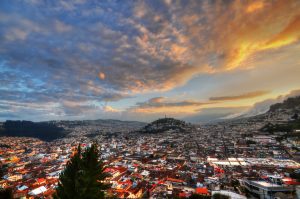 Quito Ecuador Landscape at Sunset