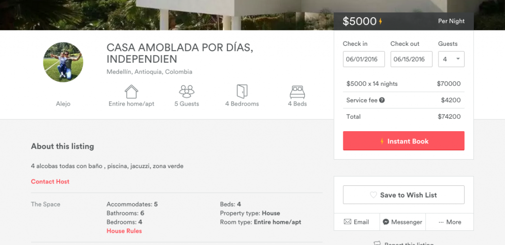 expensive airbnb apartment medellin