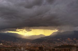 A Rain Storm in Medellin Colombia