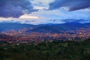 Medellin City Lights From Las Palmas