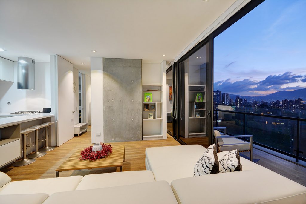 Living Room with View of Medellin
