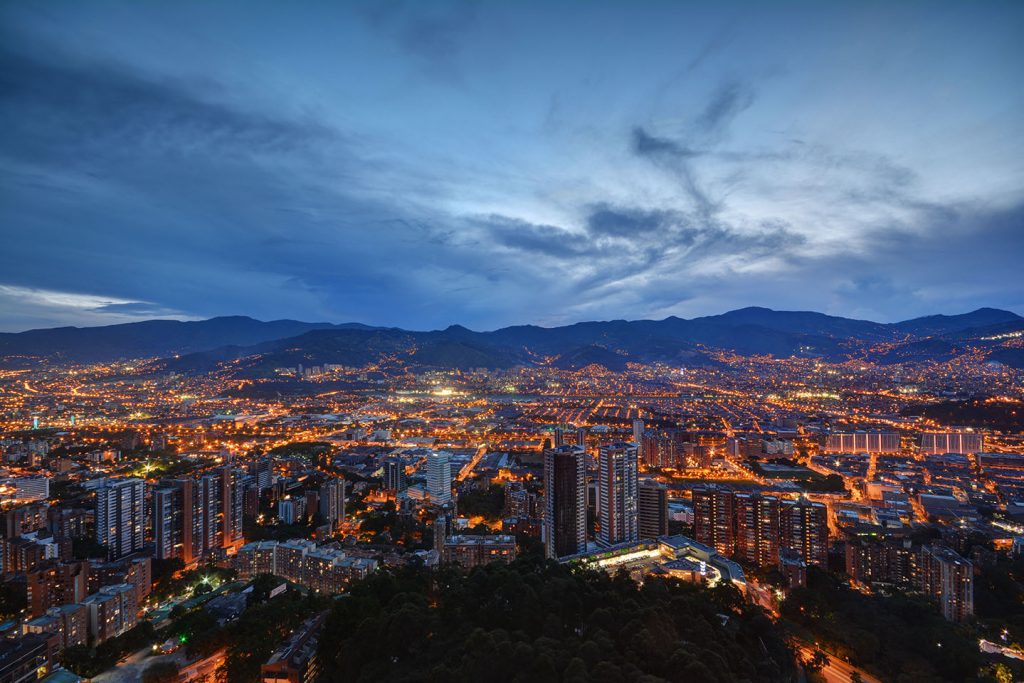 Panoramic view of Medellin
